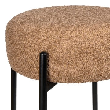 Paola Modern Metal/Bouclé Cushioned Counter & Bar Stool